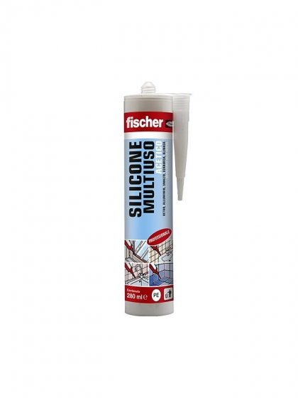 Fischer, Silicone Trasparente Acetico 280 ml 25 pezzi